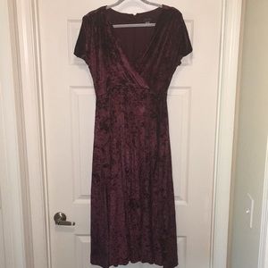 Hothouse purple velvet midi dress!